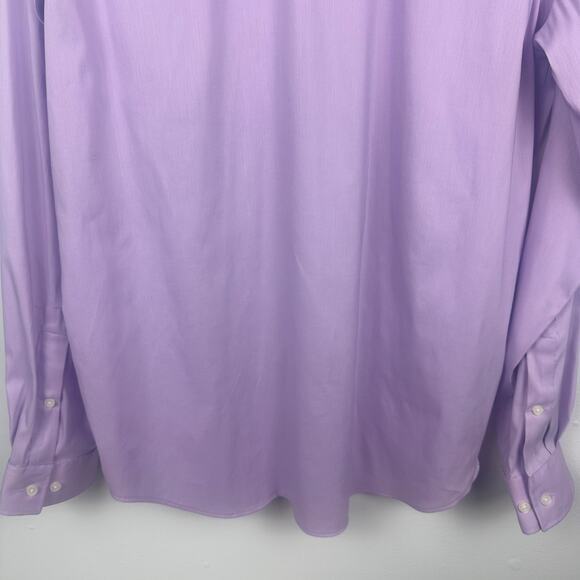 Michael Kors Mens Slim Long Sleeve Button-Up Light Purple Shirt Large 16 1/2 - Picture 7 of 10